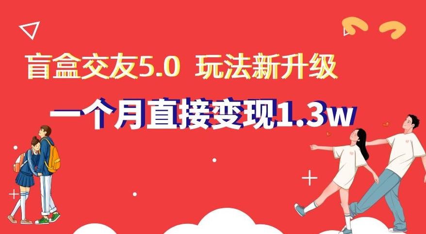 盲盒交友5.0，玩法全新升级，一个月直接变现1.3W，新手小白轻松上手【揭秘】-财虎网络科技
